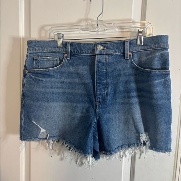 PAIGE Asher distressed denim shorts size 32 NWT - Picture 3 of 6